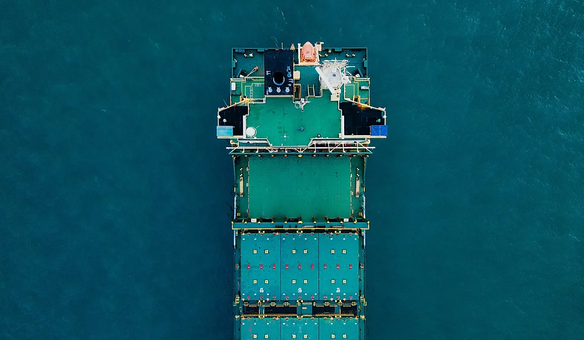 Cargo Ship at Sea